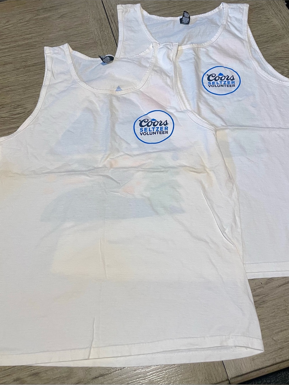 100% cotton Coors Light tank tops, set of 2, large